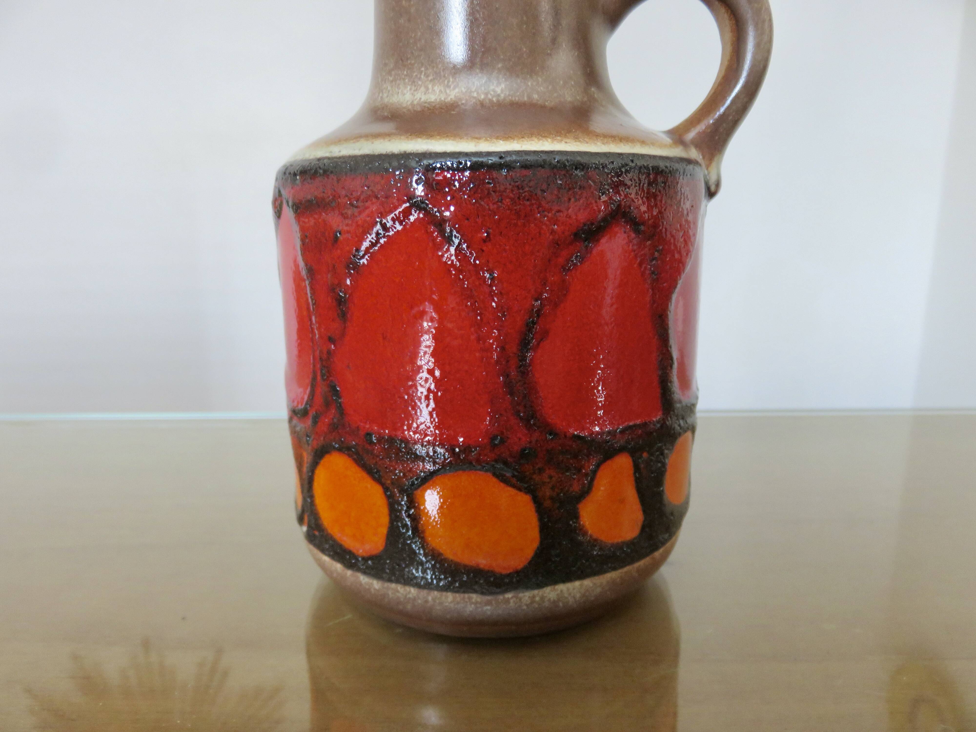 Ceramic vase with handle, West Germany, 1970