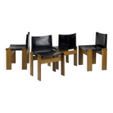 Set of 4 Monk dining chairs by Afra & Tobia Scarpa for Molteni, 1970s