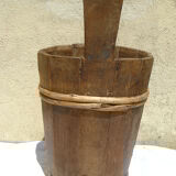 wooden basket to be laid