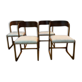 Set of 4 fully restored Baumann sleigh chairs