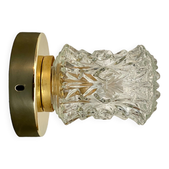 Vintage globe ceiling lamp molded glass
