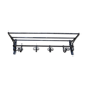 Hammered wrought iron coat rack, sliding pads, Edgard Brandt style, art deco 30s 40s