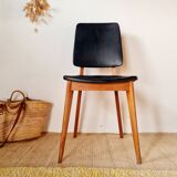 Vintage Scandinavian chair with compass legs.