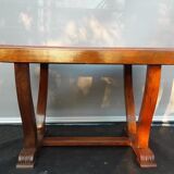 Art Deco lyre table 2 extensions 4/8 guests