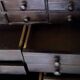 Authentic workshop furniture / Vintage watchmaker's layette in black wood