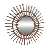 Rattan sun mirror from the 70s