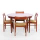 Set of four teak dining chairs by Henning Kjærnulf model 59 for Vejle Stolenfabrik