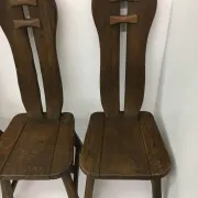 Set of 4 Belgian brutalist dining chairs from De Puydt, 1970s