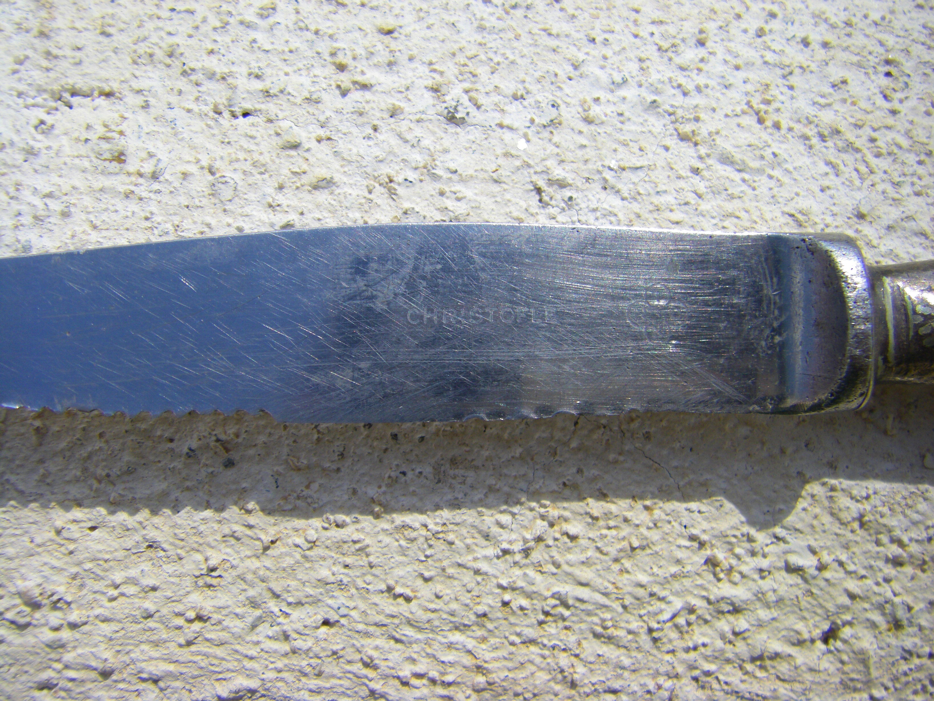 Set of three antique Christofle knives from the Carlton Hotel