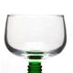 6 verres à vin d'Alsace pied torsadé vert