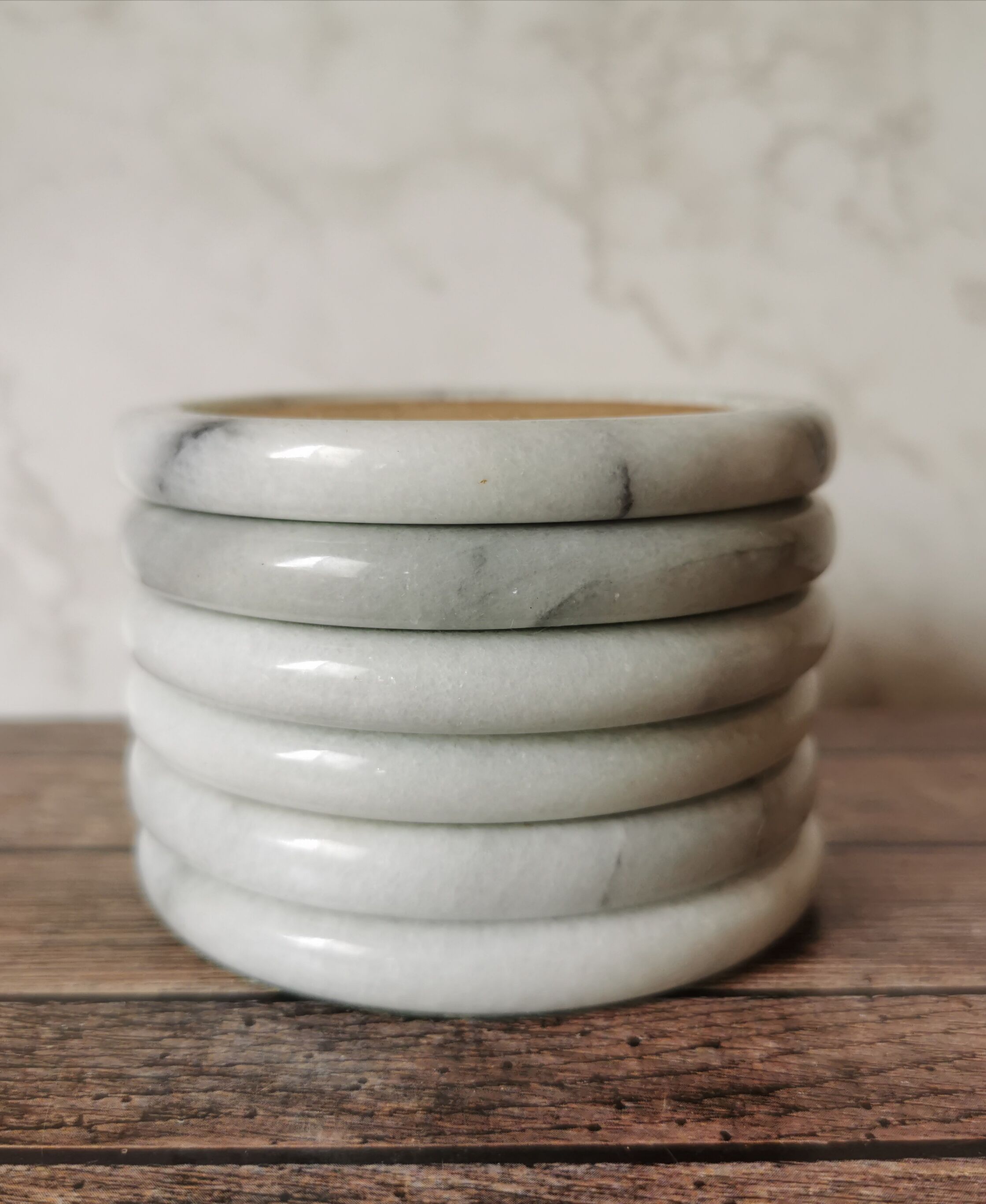 Ashtray and marble under glass