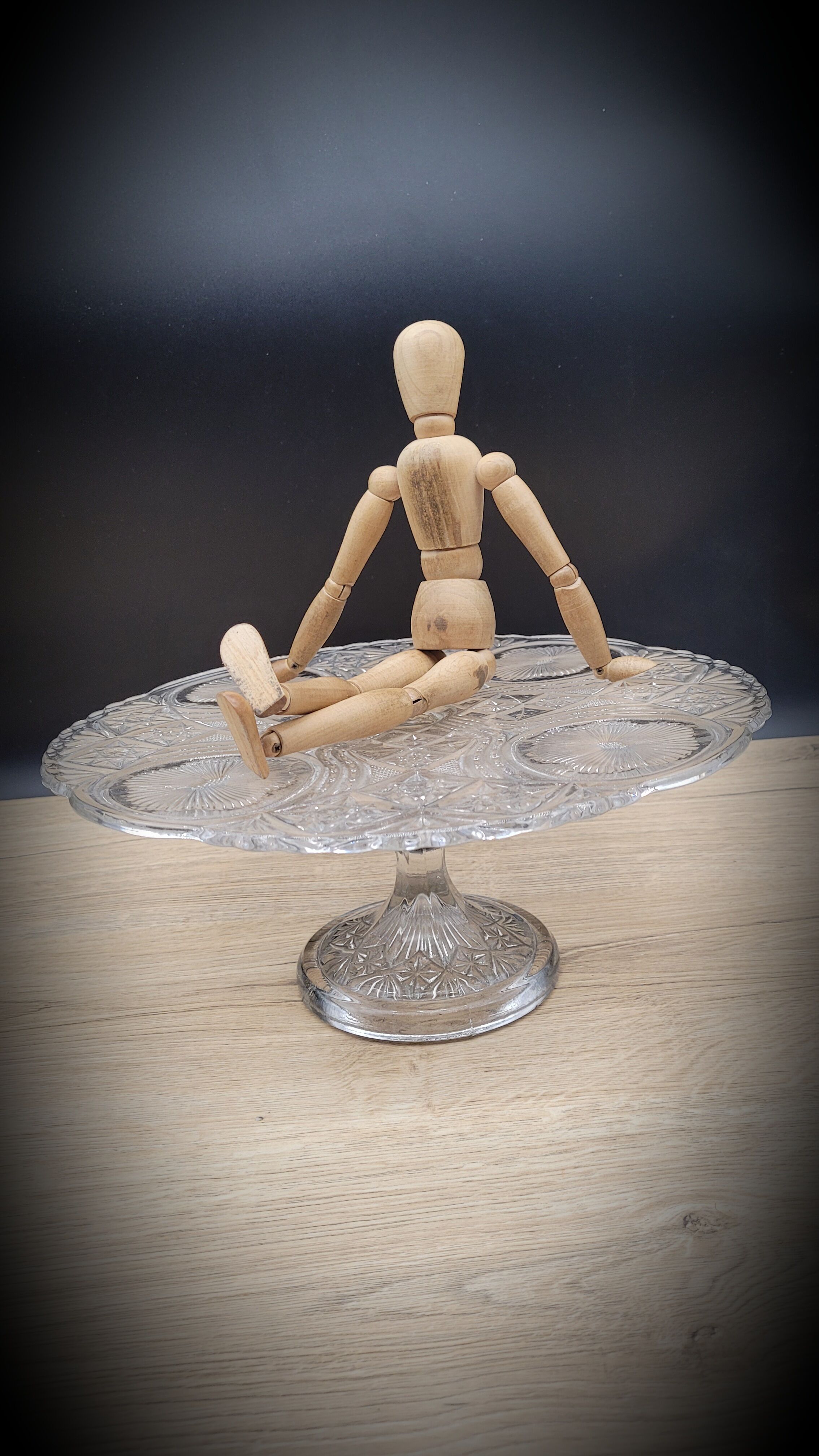 Chopped transparent pie dish