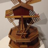 Wood mill lamp and small characters