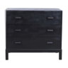 Black wooden vintage chest of drawers