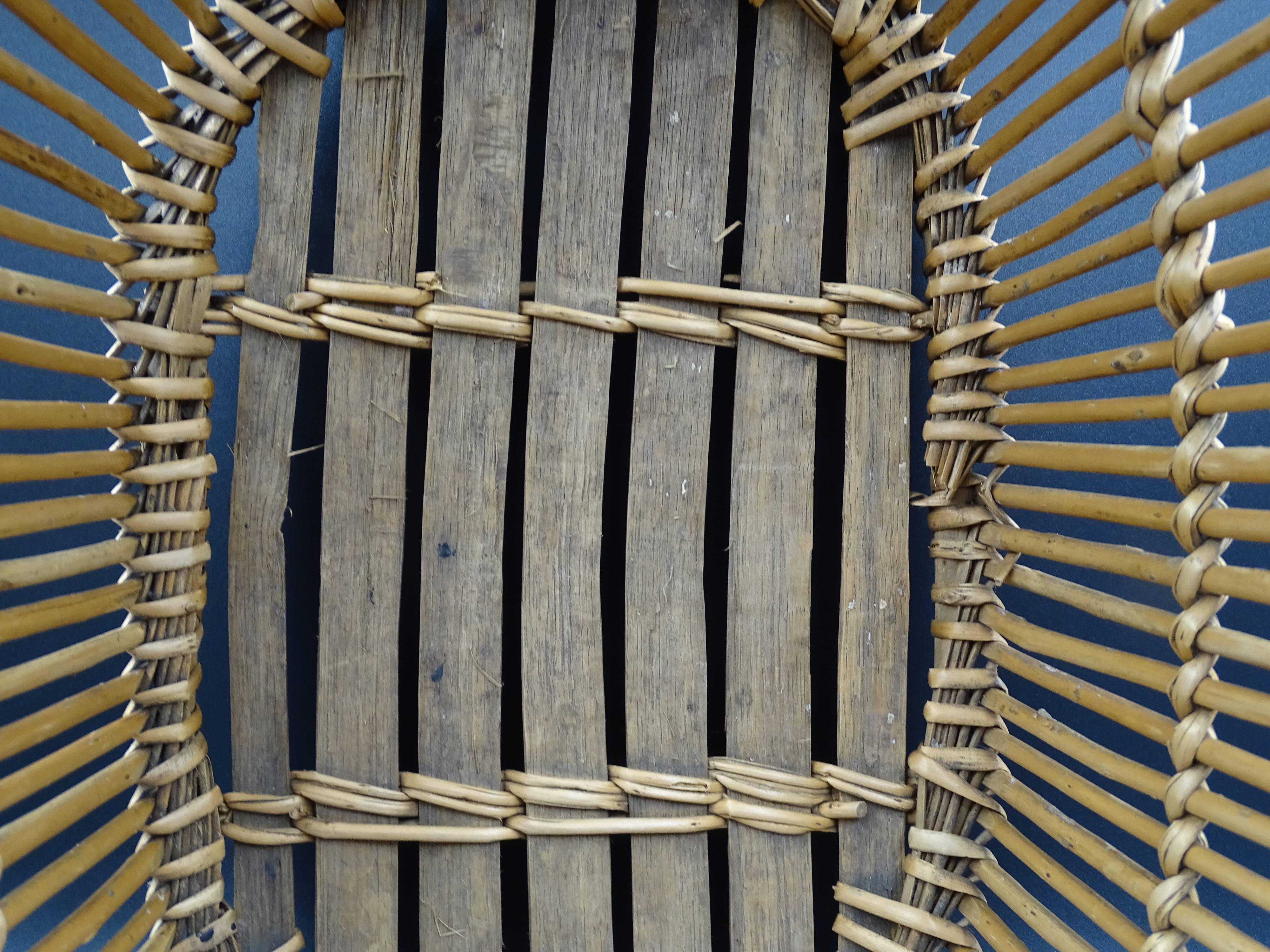 Basket or old wicker laundry basket