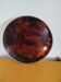 Round vintage Guzzini Lucite tortoiseshell platter 1970s Italian design