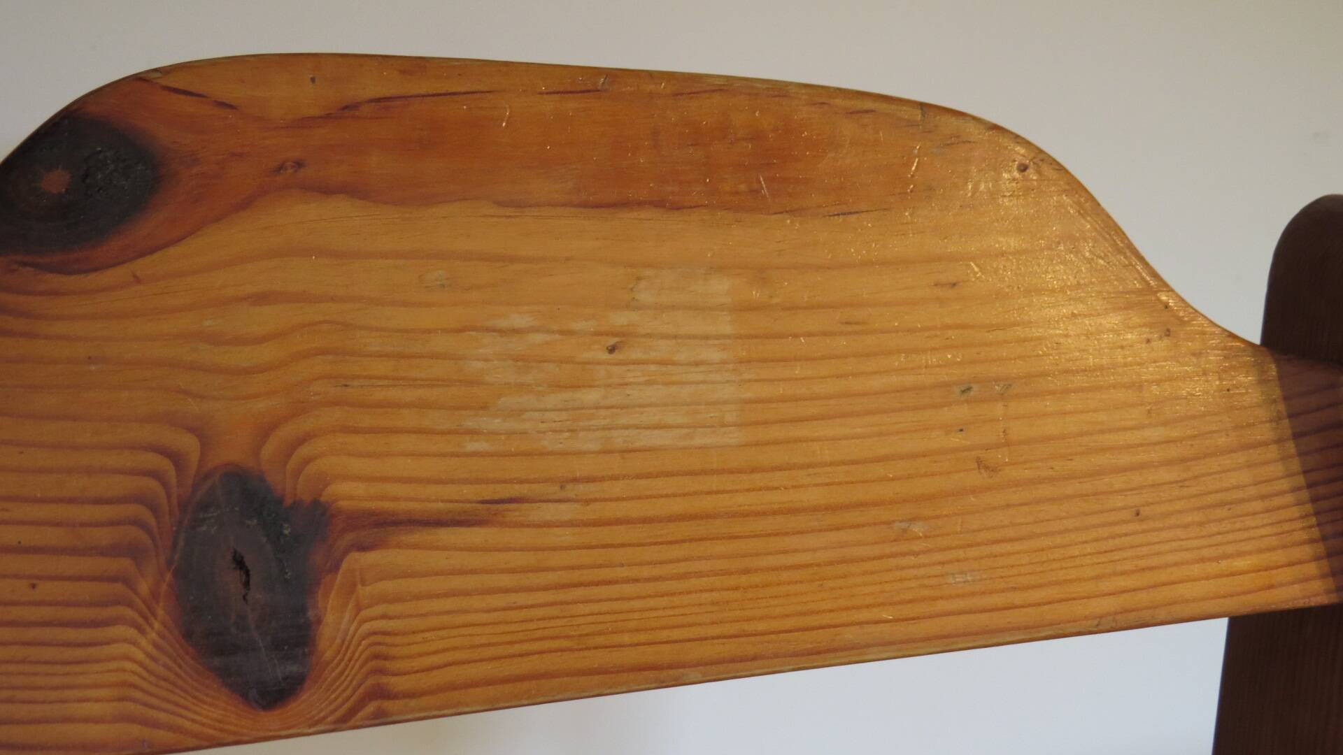 Brutalist pine chairs x 3