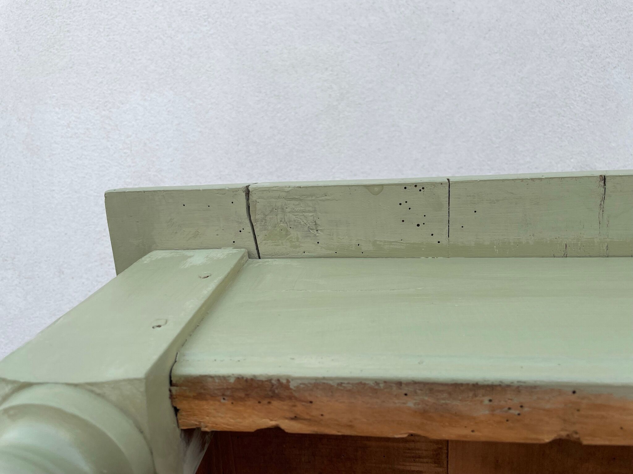Painted wooden farmhouse table L120
