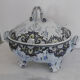 Soupière en faience vieux rouen XIXeme decor floral