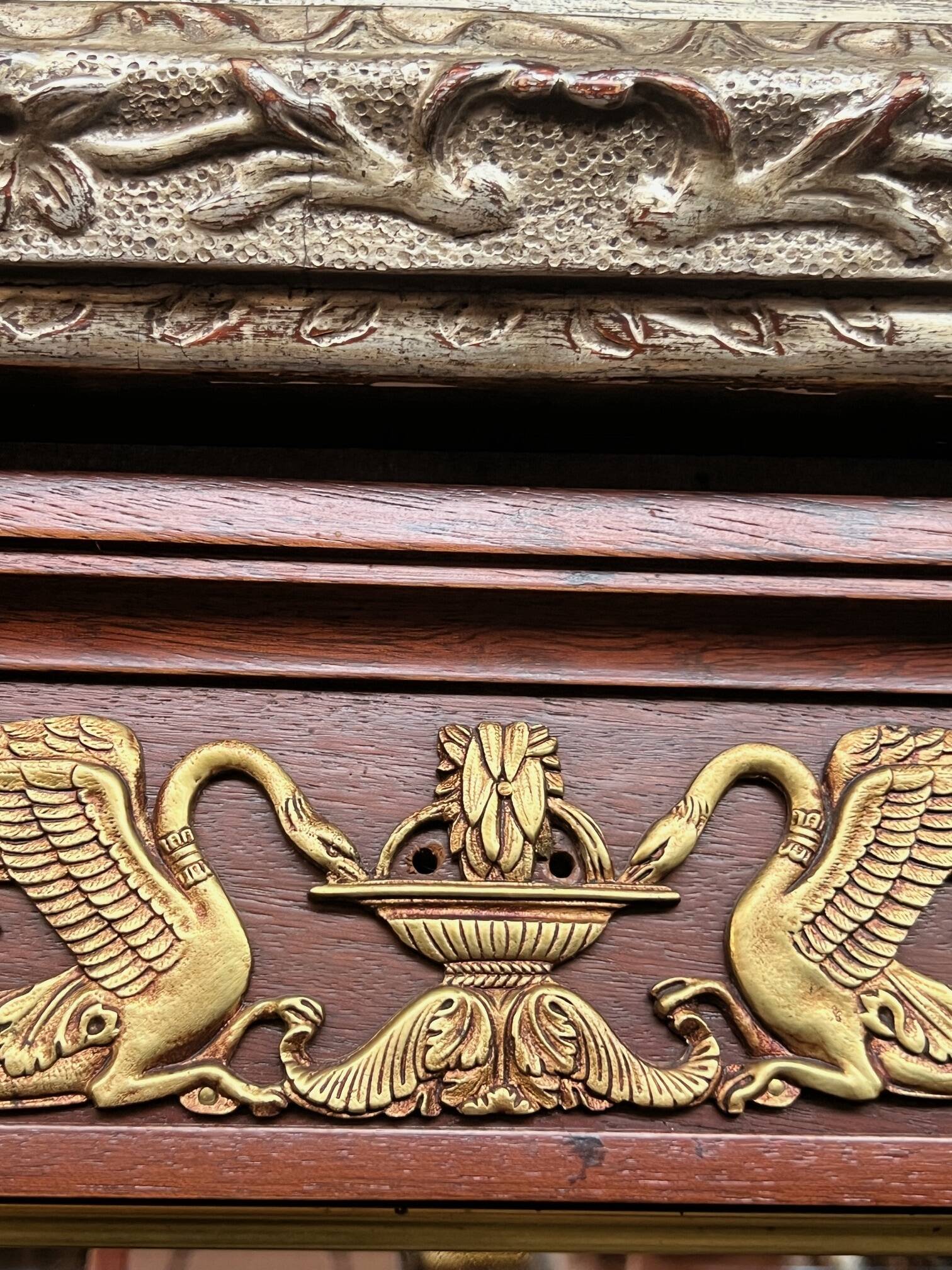 Console and mirror set in Empire style.