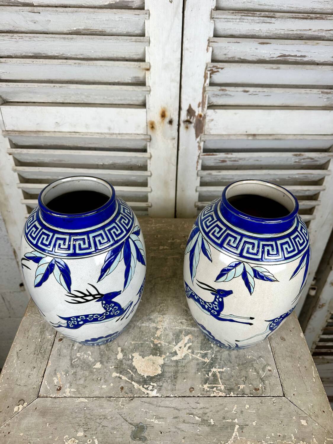 Pair of Art Deco style ceramic vases