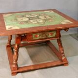19th-century painted wooden changing table