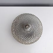 Vintage ceiling lamp / wall lamp - molded glass diamond tips - 1970