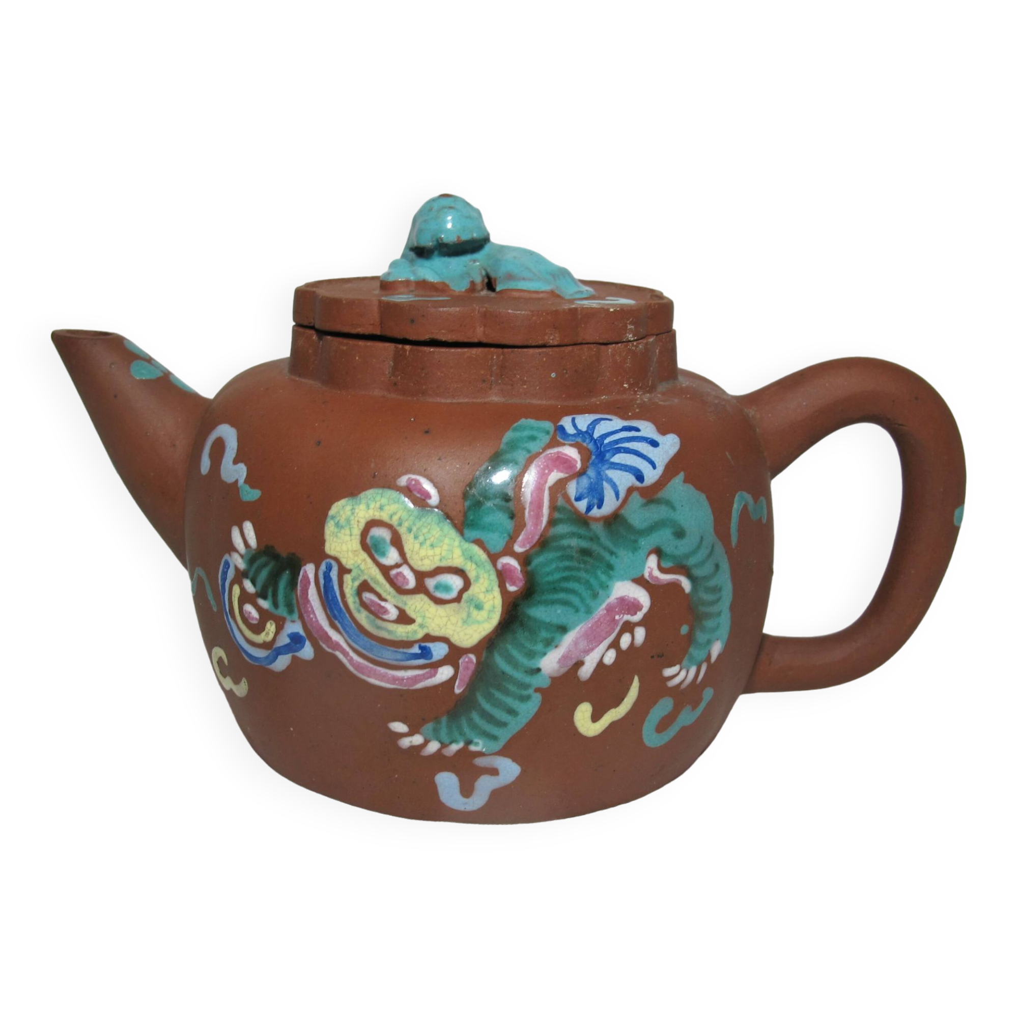 Old small Chinese Yixing terracotta teapot