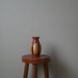 vase in natural woven fiber, handmade, bohemian country decoration