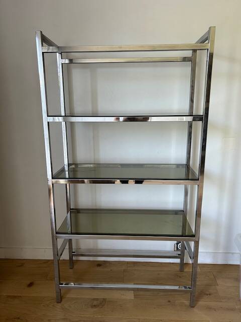 Chrome metal shelf