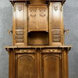 creation of the Nancy school: walnut sideboard from the Art Nouveau period