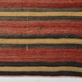 3x10 Rug For Hallway Red & Brown Vintage Kilim Runner Rug, 88x301Cm SK32981