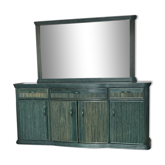 Wooden sideboard with mirror