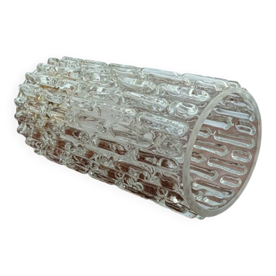 Abat-jour en verre moulé texturé – années 1960-1970