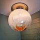 Large Murano glass ceiling light, Mazzega (Italy), 1970.