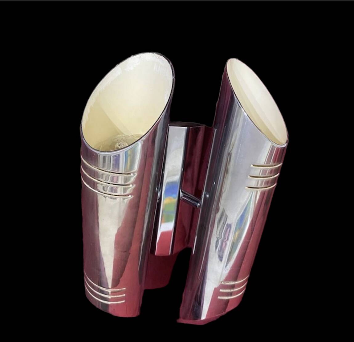 Raak double rod chrome wall light, 1970s