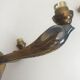 Pair of wall light vintage bronze swallows Annees 50