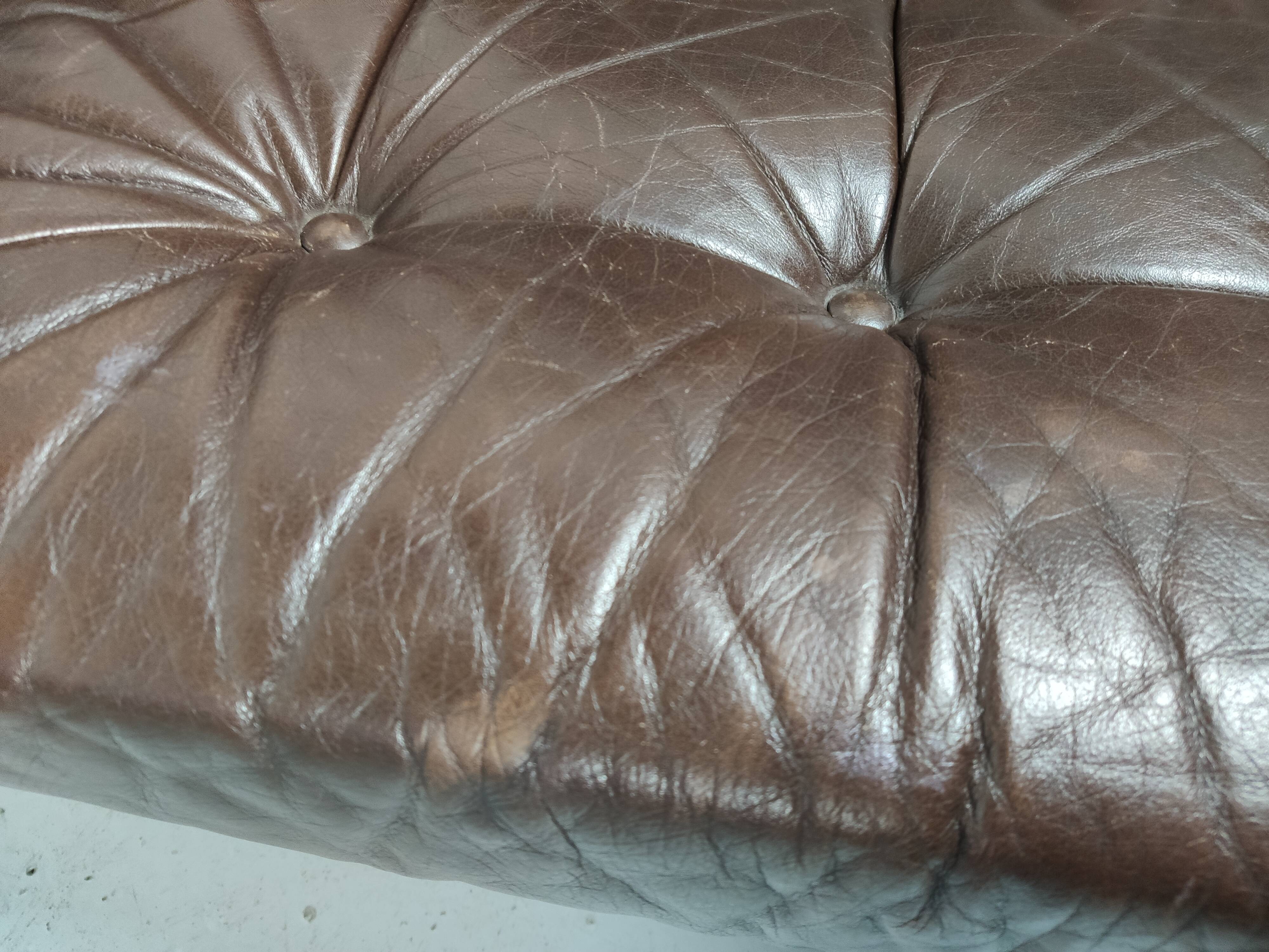 Sofa and 2 armchairs by Johan Bertil Ugggstrom 1970s chrome leather