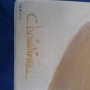 Oil on canvas Cherry basket by Christine 35.5 x 27 cm