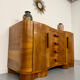 Antique walnut sideboard in Art Deco style from the 1930s.