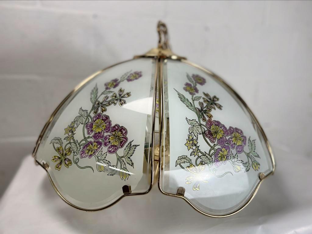 Vintage hollywood regency pendant lamp / luster