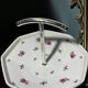 Antique serving dish in Limoges porcelain with handle – Floral decoration