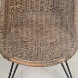 Vintage rattan armchair 1950