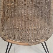Fauteuil en rotin vintage 1950
