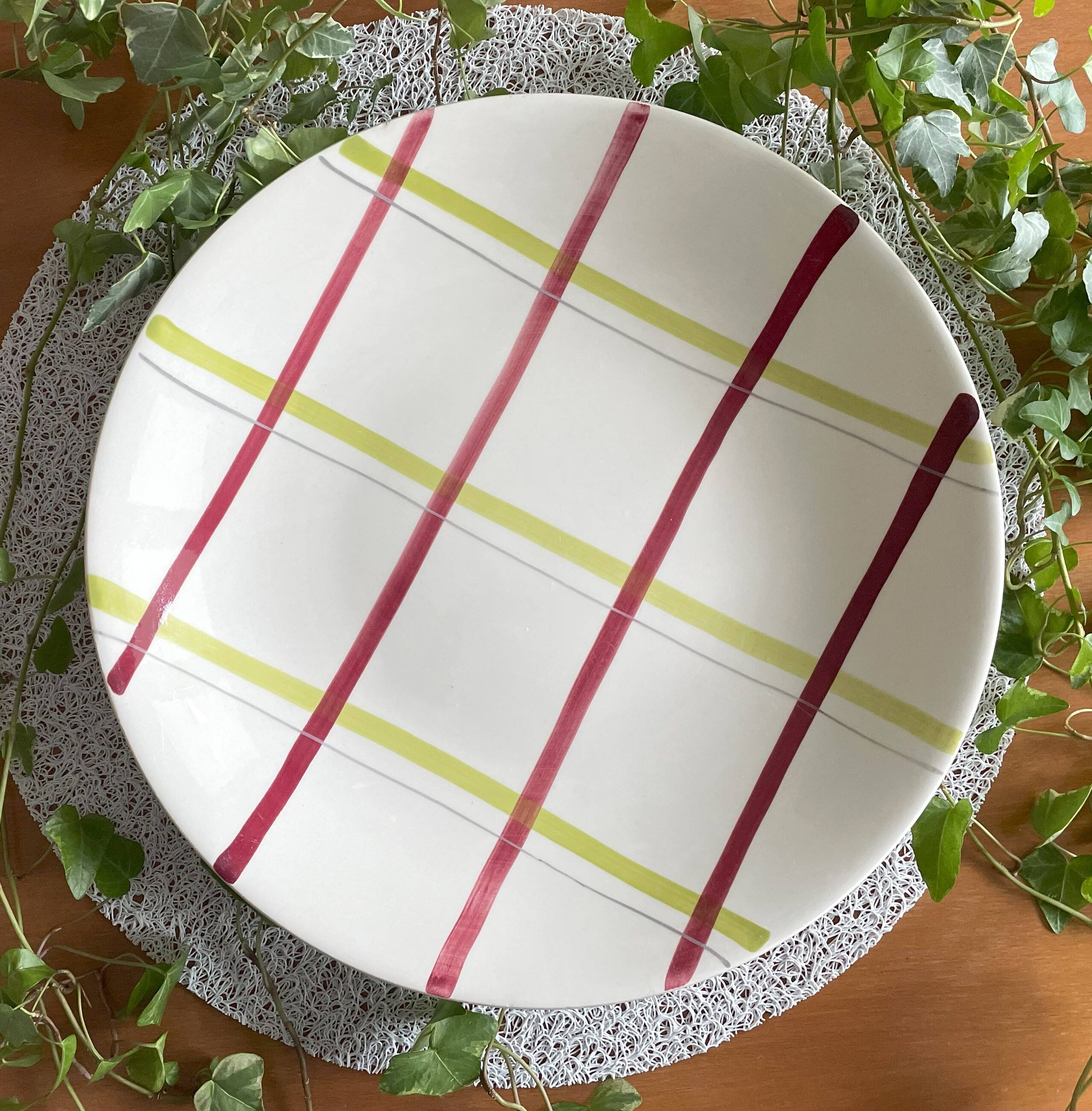 Old hollow earthenware dish from gien