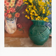 Large ceramic green ball pitcher