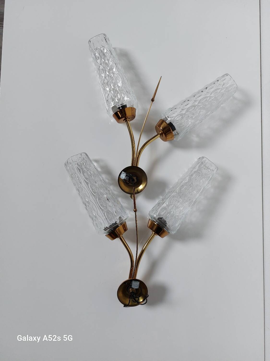 Pair of double art deco wall lights