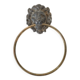 Lion head wall towel holder