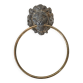 Lion head wall towel holder