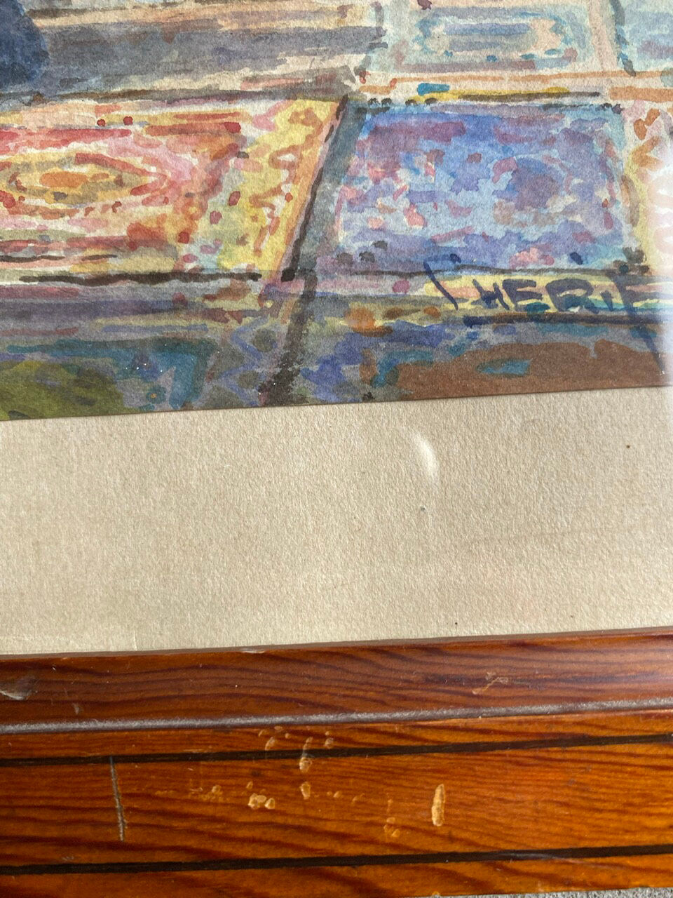 Old painting, orientalist school, signed Sheriff, early XX century